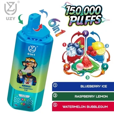 Sigaretta elettronica usa e getta UZY 6-in-1 150K|150000 sbuffi, sei cambi di...