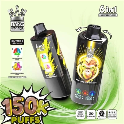 BANG LEGEND 150K Puffs 6 in 1: ridefinire gli standard di capacità, sapore e ...