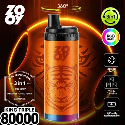 Sigaretta elettronica usa e getta ZOOY KING da 3-in-1 80000 Puff-: stabilisce...