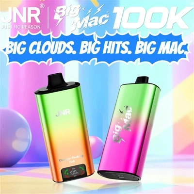JNR Big Mac 100K – Ridefinisce lo standard di durabilità per le sigarette ele...