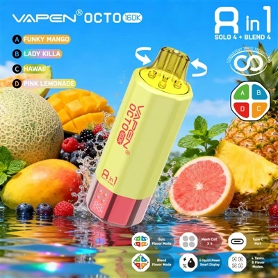 Vapen Octo 160K Puffs 8-in-1: quando molteplici sapori non sono più un trucco...