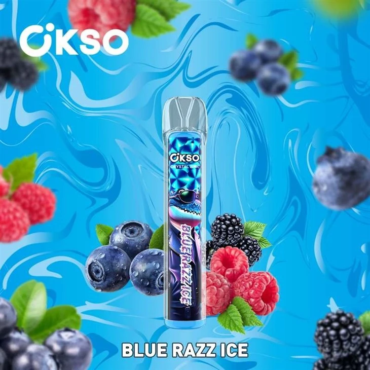blue razz ice_OKSO CRYSTAL BAR 800